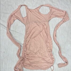 Free People Beach Backless Pink Maxi Dress
